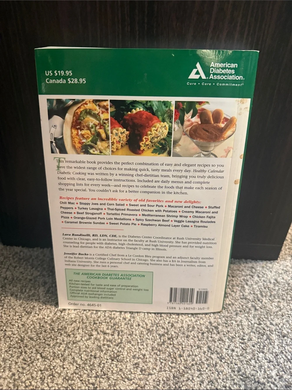 Healthy Calendar Diabetic Cooking Cookbook - Green